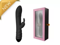 Twister Вибратор-ротатор с клиторальным стимулятором, черный