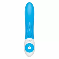 Многофункциональный вибратор The Kissing Rabbit - голубой
