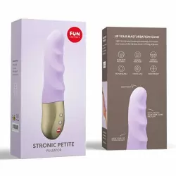 Ребристый вибратор-пульсатор Fun Factory Stronic Petite, 17 см, 3 режима, лиловый
