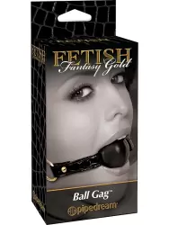 Кляп Fetish Fantasy Gold черный с золотом