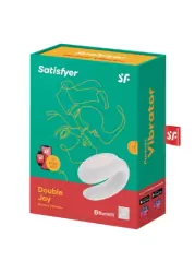Парный вибратор Satisfyer Double Joy с возможностью управления через приложение (белый)