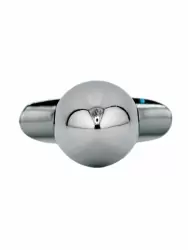 Серебряная анальная пробка для ношения с нежно-розовым кристаллом (Small)