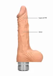 Фаллоимитатор с вибрацией Vibrating Dildo With Balls - 17 см.