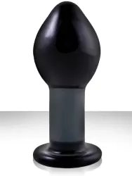 Большая анальная пробка Crystal Premium Glass - Charcoal