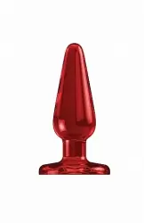 Анальная пробка Basic Acrylic - 3 Inch красная