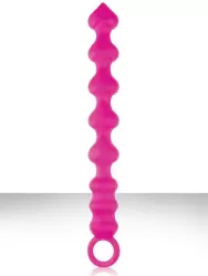 Тектсурированные анальные бусы Perles DAmour - Pink