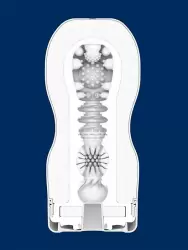 Нереалистичный мастурбатор Tenga Premium 20th Anniversary, 15,5 см, ТПЭ, синий