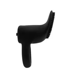 Эрекционное кольцо Cobra с вибрацией и подушкой для стимуляции клитора – черный