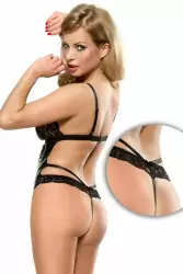 Соблазнительное боди Demoniq Zoe с открытой задней частью – S/M 