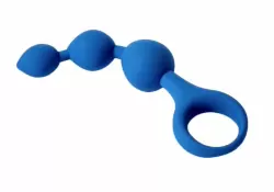 Анальные шарики Moons синего цвета