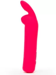 Яркая вибропуля Happy Rabbit, 11,3 см, силикон, розовая