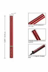 Ультратонкий вибратор Hidden Pleasures (Красный): 10.75 см, 10 режимов вибрации, АБС/металл