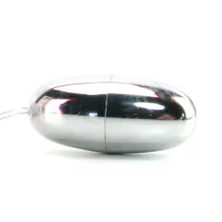 Вибропуля Teardrop Bullet с проводным пультом управления – серебристый