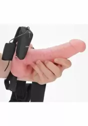 Страпон - фаллопротез с вибрацией - 7''/ 18 см, Shots Toys