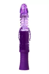 Вибратор с ротацией, поступательными движениями и клиторальным стимулятором бабочкой TOYFA A-Toys – фиолетовый