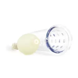 Мужская эрекционная помпа So Pumped с текстурированной вставкой – прозрачный