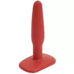 Тонкая малая анальная пробка Slim Small – красная	