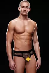 Мужские трусы-брифы милитари из сетки - L/XL