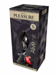 Элегантная анальная втулка Alive Mini Metal Butt, красный кристалл, 7 см, размер S