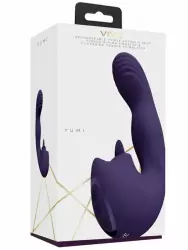 Вибратор Shots Toys Yumi, 10 скоростей, с клиторальным язычком, фиолетовый