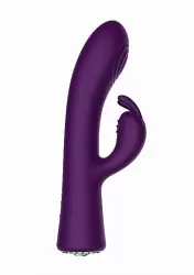Вибратор-кролик Lux (фиолетовый): 20 см, 10 режимов вибрации, 8500 оборотов/мин, АБС/силикон