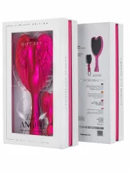 Лимитированный набор профессиональная расческа Tangle Angle + брелок - фуксия