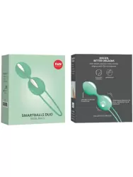 Вагинальные шарики со смещенным центром тяжести Fun Factory Smartballs Duo, силикон, мятные