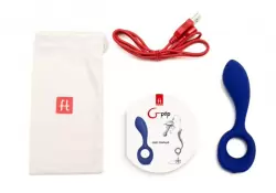 Анатомический вибромассажер G-pop для стимуляции G-точки - синий