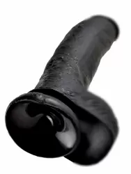 Реалистичный фаллоимитатор Pipedream King Cock 9 Cock with Balls, с мошонкой, 23 см, диаметр 5,1 см, черный