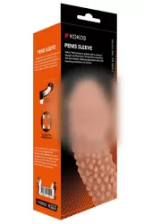 Реалистичная насадка на член с пузырьками, размер L