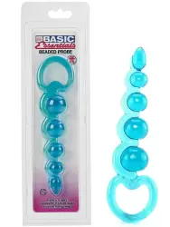 Анальная цепочка Basic Essentials Beaded Probes гибкая – голубой