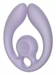 Эргономичный вибратор для пар SVibe Snail GIZI Duo, 3 мотора, пульт ДУ, силикон, лиловый