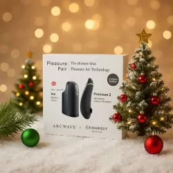 Новогодний набор для пар Pleasure Pair: Мастурбатор ARCwave Ion + Стимулятор клитора Womanizer Premium 2, технология Pleasure Air, черный