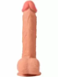 Реалистичный фаллоимитатор REAL, с пультом Д/У, 21,5 см, ТПЕ