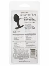 Утяжеленная анальная пробка California Exotic Novelties Weighted Silicone Plug, 7,5 см, силикон