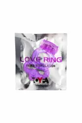 Эрекционное виброкольцо TOYFA с петлей для мошонки - фиолетовый