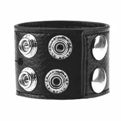 Ремень для члена и мошонки из экокожи Blueline 1.5 Cock Ring With Ball Strap – чёрный