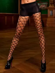 Сексуальные черные колготки в крупную сетку Like A Devil