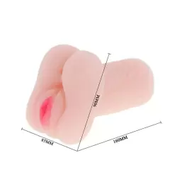 Симпатичный мастурбатор вагина и анус Baile Baby – телесный