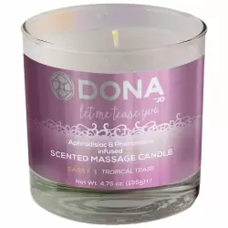 Массажная свеча Dona Let Me Tease You Sassy с феромонами – тропический, 135 г