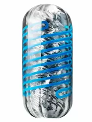 Нереалистичный мастурбатор Tenga Spinner DX 01 DROPS, 13 см, ТПЭ, синий