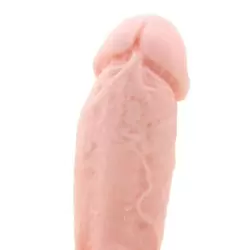 Вибрирующий фаллос с мошонкой The Nerd – телесный