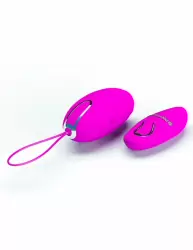 Рельефное виброяйцо PrettyLove Jacqueline, с пультом Д/У, 7,8 см, 12 режимов, фиолетовый