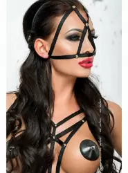 Маска Me Seduce из стреп лент - черный