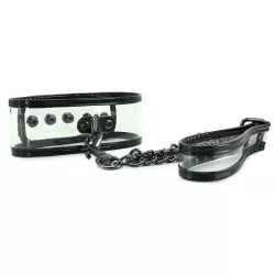 Ошейник Bare Bondage Collar & Leash с металлической цепочкой-поводком	