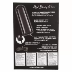 Компактная вибропуля Glam - BLACK, 9 см, 10 режимов, черный