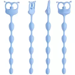 Анальная цепочка Fun Factory Flexi Felix, 32 см, 5 бусин, голубая