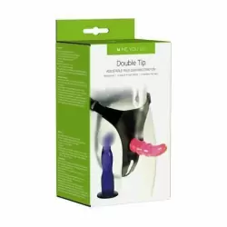 Страпон из ПВХ Me You Us Double Tip Strap On Pink