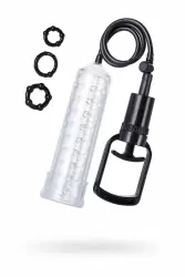 Вакуумная помпа для пениса TOYFA A-Toys с текстурированной вставкой – прозрачный