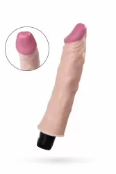 Реалистичный вибратор со складками у головки TOYFA A-Toys – телесный